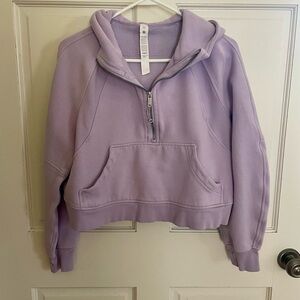 lululemon Lavender Half-Zip Hooded Sweatshirt